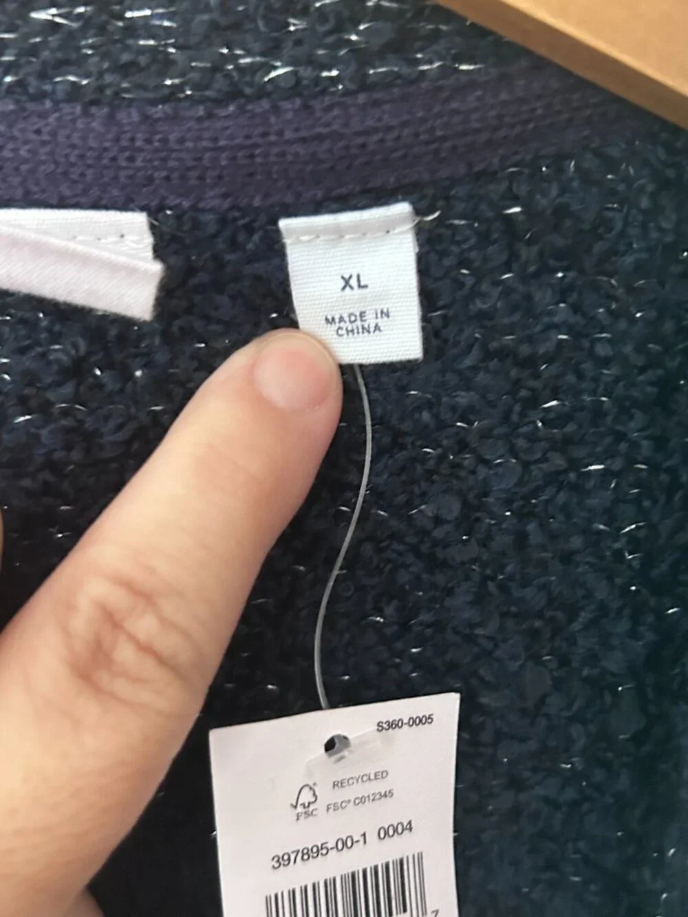 Gap Kids Knit Cardigan XL Open Front Blue Silver NWT Preppy Academia Uniform